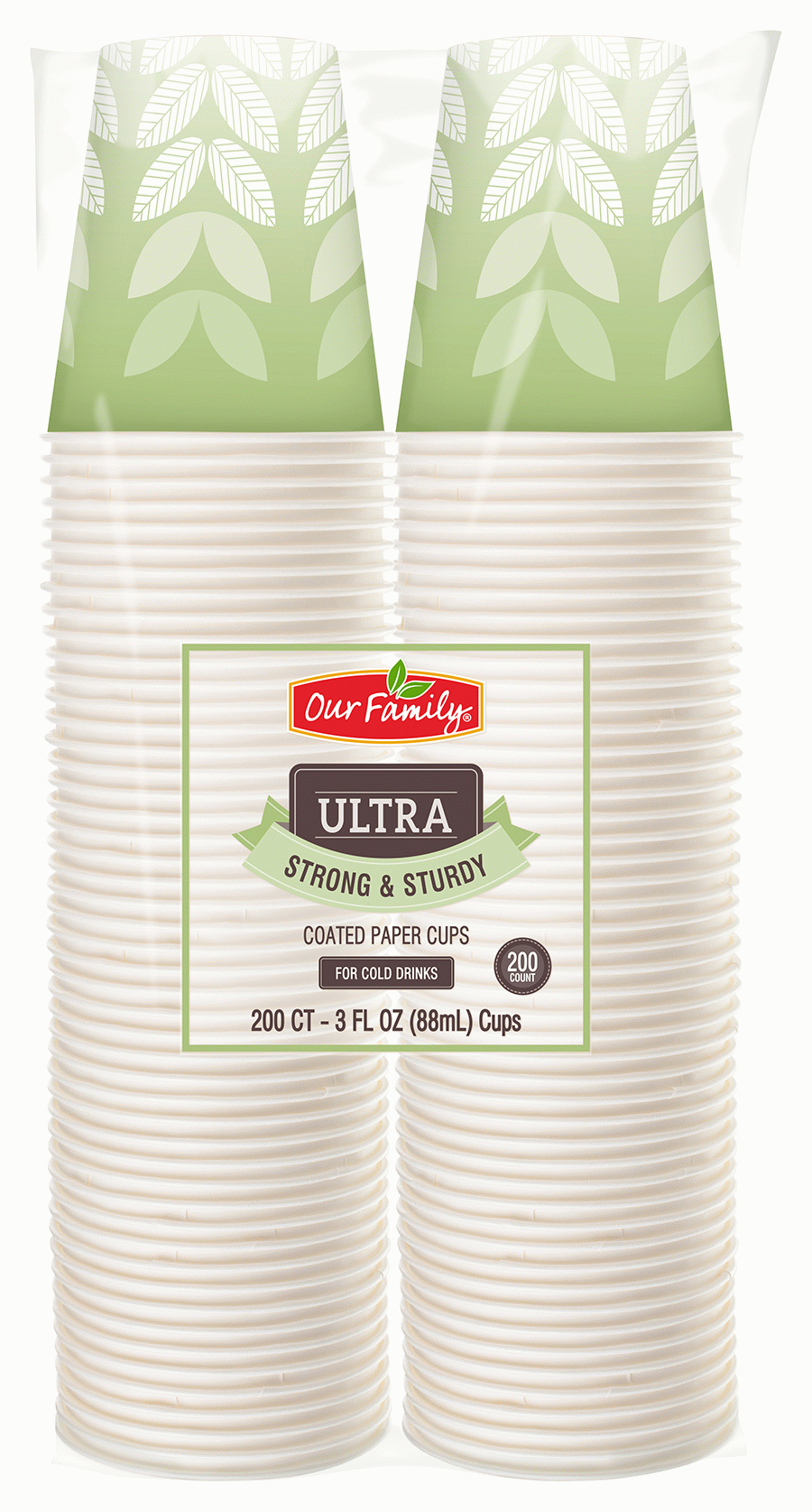 Our Family Ultra coated paper cups for cold drinks, 3-ounce Full-Size Picture